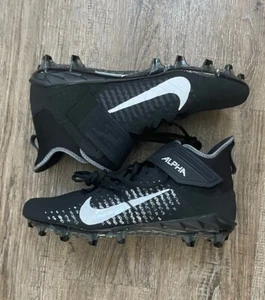 Nike Mens Alpha Menace 2 Pro Mid Football Cleat Black Sz 13 AQ3209-002 - Picture 1 of 5
