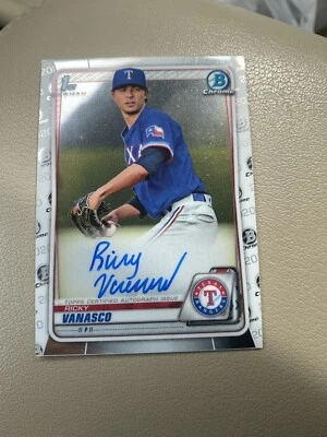 2020 Bowman Chrome RICKY VANASCO 1st Bowman Prospect On Card AUTO Texas Rangers - Image 1 of 2