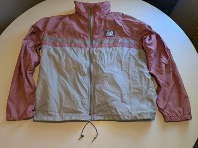 Cortavientos New Balance Vintage Años 80 Rosa Para Mujer Talla L Hecho en EE. UU. Boston Con Capucha Foto 1 de 4