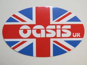 Musik AUFKLEBER ~ OASIS: Manchester, englische Rockband ~ Design mit britischer Flagge - Bild 1 von 2