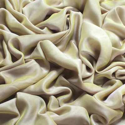 Stoff Seide Polyester Changeant Chiffon gold breit transparent sehr leicht weich - Bild 1 von 2