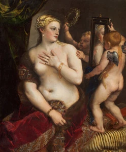 Venus with a Mirror Vecellio Tiziano Mythologie Göttin Spiegel Tizian B A3 03260 - Bild 1 von 1