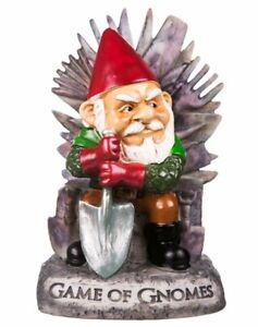 Big Mouth GAME of GNOMES Garden GNOME Outdoor Statue FUNNY Angry Gnome Throne