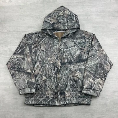Sudadera De Colección Camuflada Realtree Cremallera Completa Talla Mediana Marrón Sudadera con Capucha Cyber Grunge Foto 1 de 4