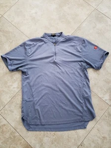 Camisa polo con cremallera de rendimiento McDonald's Apparel Collection gris MC305 L grande - Imagen 1 de 6
