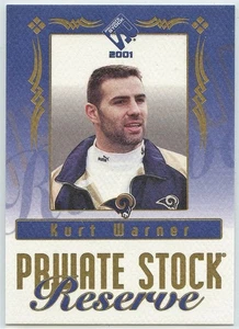 Stock privado de fútbol americano reserva #18 Kurt Warner 2001 casi nuevo sin procesar (tl-2863) - Imagen 1 de 3