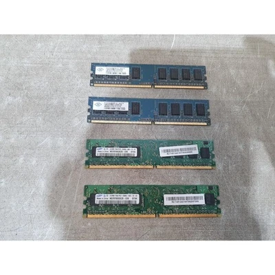 Lot of 4 Nanya & Samsung Memory Module (1GB & 512MB) DDR2 RAM 240-Pins PC2-5300 - Image 1 of 4