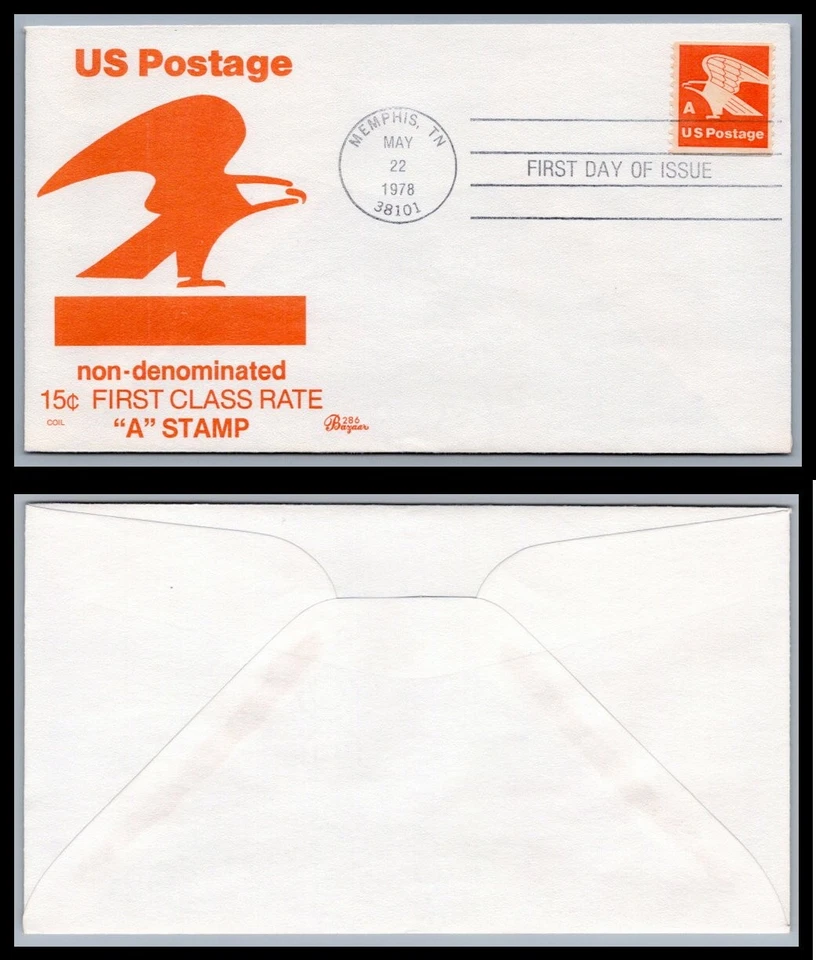 US FDC # 1743 "A" Rate (15c) Eagle Coil Bazaar  L.Cancel 1978, 9Q150 - Image 1 of 1
