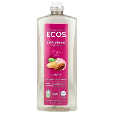 Ecos®, Dish Soap, Almond, 25 fl oz (739 ml) - Image 1 of 2
