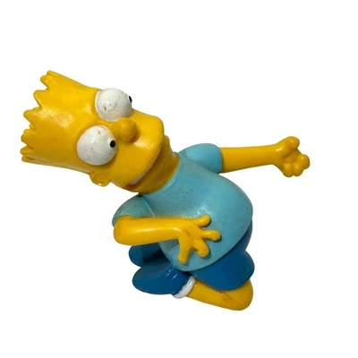 Minifigura pintada a mano de guitarra vintage 1990 The Bart Simpson tocando el aire Foto 1 de 4