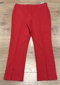 Women’s Size XXL Slit Front Boot Cut Paris Red Worthington Dress Pants - Picture 1 of 6