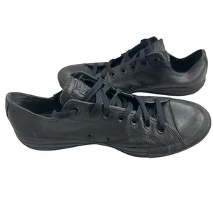 Converse All Star Leder Sneaker Low Top Freizeitschuhe Schwarz Herren 10 Steetwear - Bild 1 von 7