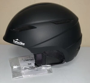 CASCO ESQUÍ SNOWBOARD TURBOSKE TALLA GRANDE NEGRO MATE NUEVO CON ETIQUETAS - Imagen 1 de 5