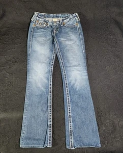 True Religion Damen Disco Billy Big T Low Rise Straight Denim Jeans Gr. 28 #D - Bild 1 von 7