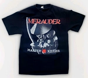 Vintage Y2K MERAUDER - MASTER KILLER T-Shirt ~Black~Large~Alstyle Tag~ Metalcore - Picture 1 of 6
