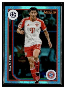 2023-24 Merlin UEFA Club Competitions #45 Minjae Kim Aqua Prism Refractor - Picture 1 of 2