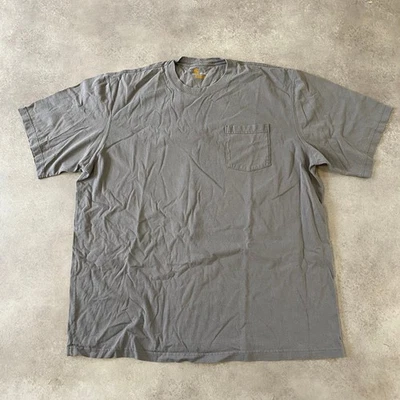 Carhartt T-Shirt Mens 2XL Tall Original Fit Short Sleeve Crew Neck Tee, Grey - Image 1 of 4