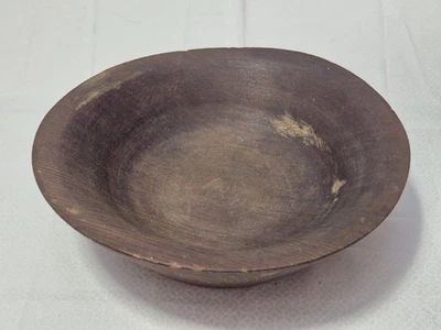 19th Century Antique Hand-Turned Wooden Dough/ Porrige Bowl - Image 1 of 4