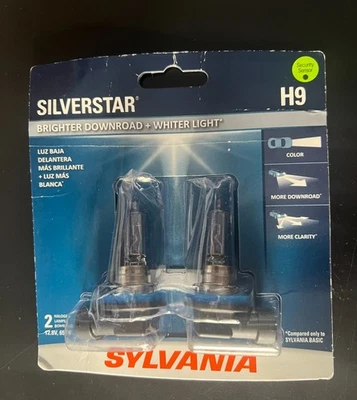 Sylvania Silverstar H9 65W Headlight Bulbs HighBeam Replacement 65W 2086 - Image 1 of 2