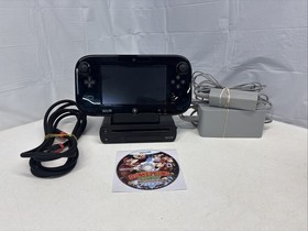 Nintendo Wii U 32GB Black Console Deluxe Bundle 3 Games Zelda Mario TESTED!!
