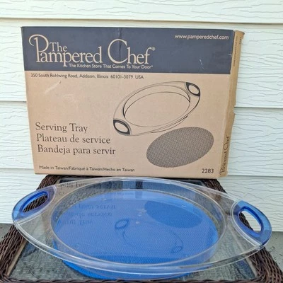 The Pampered Chef Oval Serving Tray #2283 - New in Box *read* - Image 1 of 4