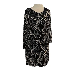 J CREW Kleid schwarz weiß Jules Fanfare Etuikleid Mini Karriere 188 $ Business Größe 4 - Bild 1 von 8