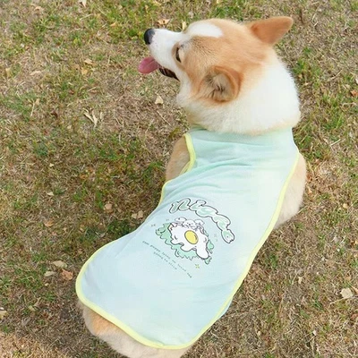 Cartoon Pattern Pet T-Shirt Cat Dog Outdoor Tank Top Dog Thin Cooling Vest & - Image 1 of 4