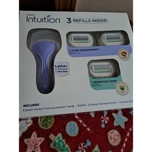 Maquinilla de afeitar Intuition Schick para mujer y 3 hojas de repuesto nueva - Imagen 1 de 4