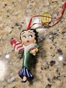 Betty Boop Dressed Up Gift Christmas Ornament Danbury Mint Porcelain NEW - Picture 1 of 3