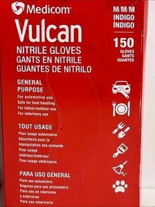 Guanti in nitrile monouso Medicom Vulcan senza lattice e polvere confezione da 150 taglia M #E14 - Foto 1 di 2