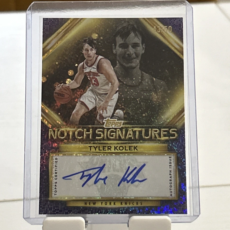 2025-26 Topps #TNS-TK Tyler Kolek Topps Notch Signatures Gold Holo Foil /50 - Image 1 of 4