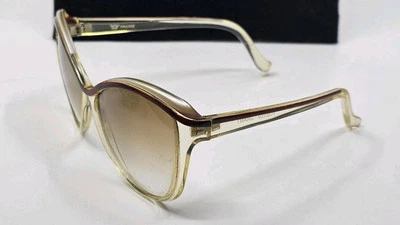 Vintage FOSTER GRANT Oversized Aviator Brown Silver Clear Sunglasses Retro - Image 1 of 4