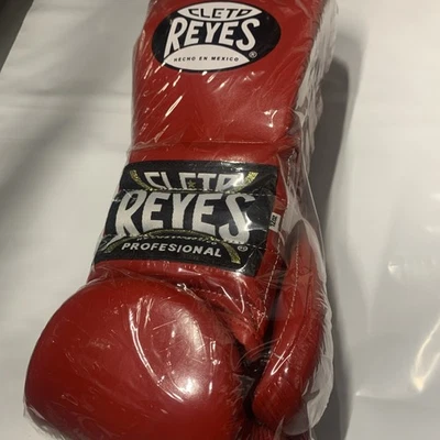Guantes de combate tipo encaje boxeo REYES rojos 12 oz hechos en México Foto 1 de 4