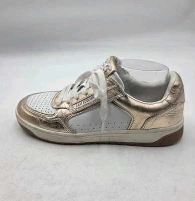 Sam Edelman Women's Sz 9.5 Harper White Gold Leather Low Top Lace Up  Sneaker  - Image 1 of 4