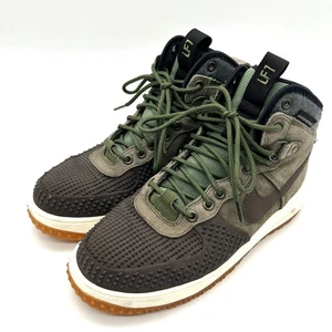 Nike Lunar Force 1 Duckboot Shoes Mens 8 Gray Green Sneakers 805899-200 - Picture 1 of 9