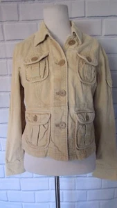 Chaqueta Aeropostale Talla Mediana Pana Bronceada Caqui Mangas Largas Cuello con Botones Informal - Imagen 1 de 6
