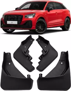 Genuine Splash Guards Mud Flaps For 2017-2025 Audi SQ2 / Q2 S-Line Black Edition - Picture 1 of 10