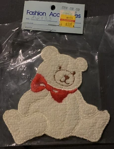 Toppa orso ricamata con applicazione cucita vintage 5" - Foto 1 di 2