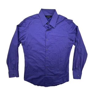 Banana Republic Shirt Mens Medium Stretch Slim Fit Purple Button Up Dress Top - Picture 1 of 10