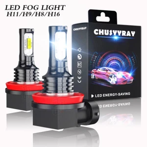 H11 H8 LED Bulbs 6000K 100W White Super Bright Fog Light DRL Light High Power - Picture 1 of 11