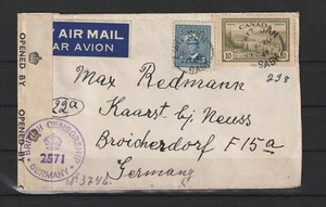 Kanada Luftpost-Brief Fort San Sask nach Broichersdorf, Zensur 1947 #1093894 - Bild 1 von 2