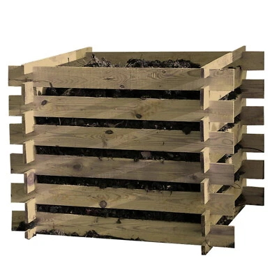 Komposter Holz Kompostbehälter Kompostsilo Kompost 120 x 120 x 70 Steckkomposter - Bild 1 von 2