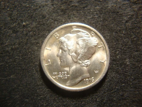 1916 BU GEM BU Superb FB Mercury Head Dime MTX Cover