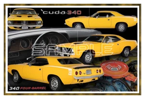 1973 Plymouth Cuda 340 Poster Print - Foto 1 di 1