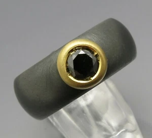 REIF-DESIGN - BLACK BRILLANT RING - UNIKAT AUS EIGENER GOLDSCHMIEDE - Bild 1 von 6