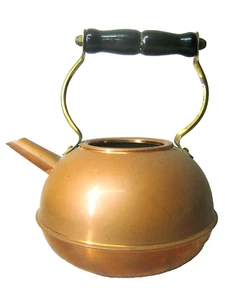 Vintage Antique BRITAIN UK Hand Made Coppery Kettle - Picture 1 of 8