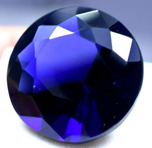 Lab Created 54.10 Ct Purple Amethyst Superb GGL Certified Round Cut Gemstone - Picture 1 of 5