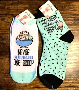 Eissocken * 2 Paar Erwachsene Teenager * 1 tief geschnitten, 1 unsichtbar * Neu mit Etikett - Bild 1 von 9