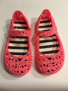 Baby Prewalk Sandals Shoes Size 6 Mary Jane Jelly Coral - Picture 1 of 5