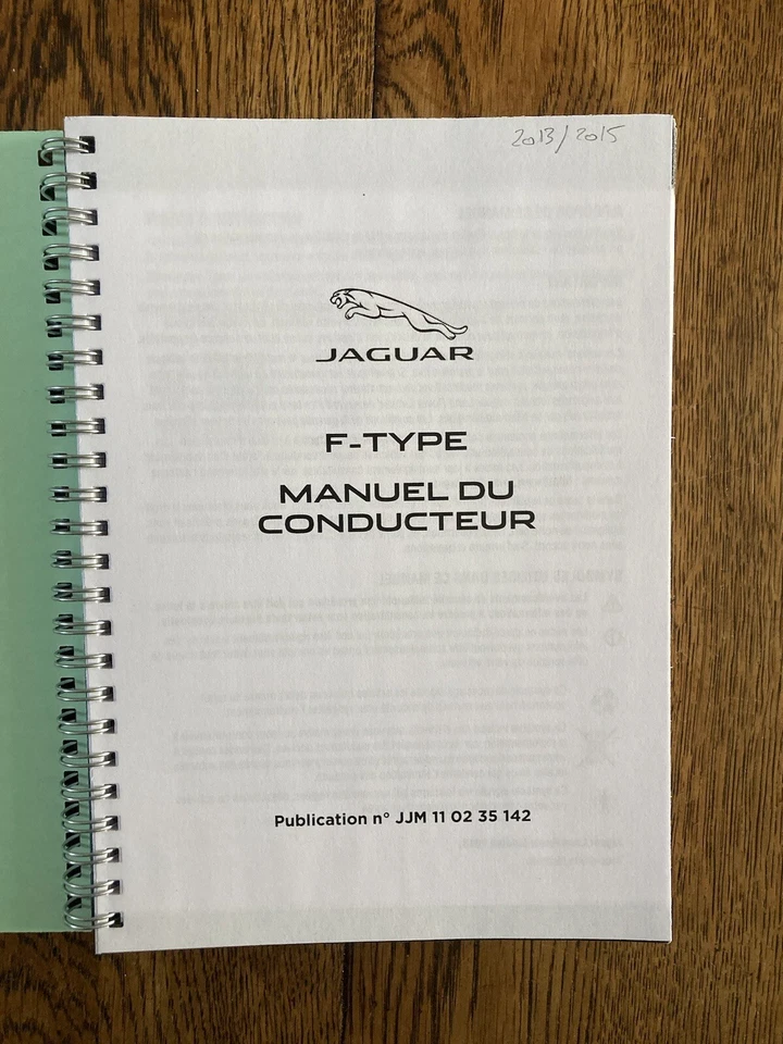 Jaguar F-Type 2013/2014 Manuel du Conducteur - Photo 1/1